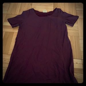 Artizia Maroon Short Sleeve Dress